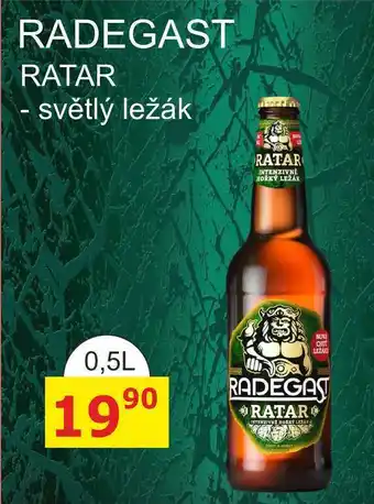 BENE Nápoje RADEGAST RATAR - světlý ležák nabídka