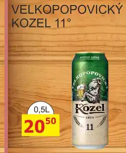 BENE Nápoje Velkopopovický Kozel 11°, světlý ležák (plechovka) 0.5 nabídka