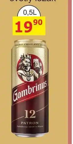 BENE Nápoje Gambrinus 12 PATRON 0,5l plech nabídka