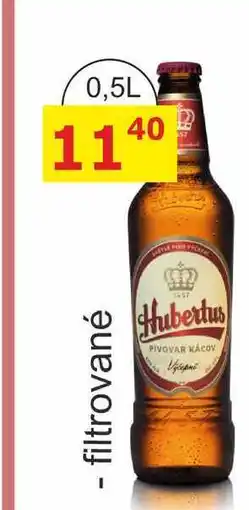 BENE Nápoje Pivovar Kácov Hubertus Světlé výčepní pivo nabídka