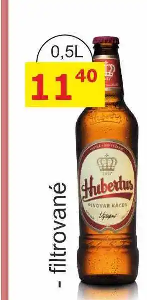 BENE Nápoje Pivovar Kácov Hubertus Světlé výčepní pivo nabídka