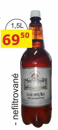 BENE Nápoje Ferdinand Max ležák světlý pivo 1,5l nefiltrované nabídka