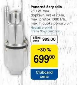 Tesco Ponorné čerpadlo nabídka