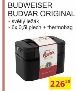 BENE Nápoje BUDVAR ORIGINAL - světlý ležák - 6x 0,5l plech + thermobag nabídka