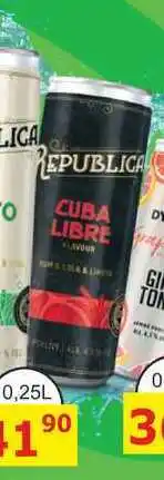 BENE Nápoje REPUBLICA CUBA LIBRE 0,25L míchaný nápoj plech nabídka