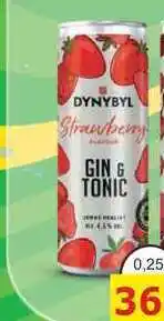 BENE Nápoje DYNYBYL Strawberry GIN & TONIC 0,25L míchaný nápoj plech nabídka