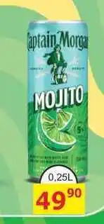 BENE Nápoje Captain Morgan MOJITO 0,25L míchaný nápoj plech nabídka