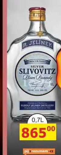 BENE Nápoje R. JELÍNEK Slivovice Kosher Silver 0,7l 50% nabídka