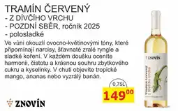 BENE Nápoje ZNOVÍN ZNOJMO TRAMÍN ČERVENÝ - Z DÍVČÍHO VRCHU - POZDNÍ SBĚR, ročník 2025 nabídka