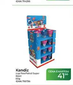 Tamda Foods Kandiz cup PawPatrol Super Bowl nabídka