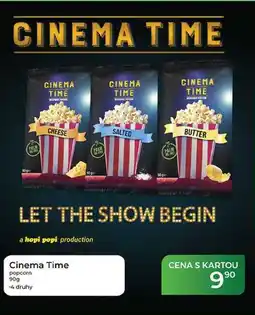 Tamda Foods Cinema Time popcorn nabídka
