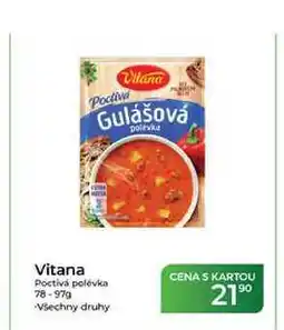 Tamda Foods Vitana Poctivá polévka nabídka