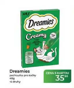 Tamda Foods x4/ Dreamies Creamy Dreamies pochoutka pro kočky 40g 4 druhy CENA S KARTOU 3590 nabídka