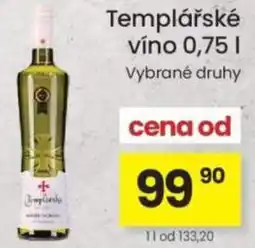 Kubík potraviny Templářské víno nabídka