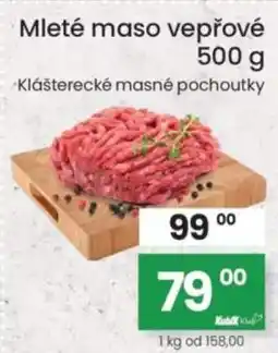 Kubík potraviny Mleté maso vepřové nabídka