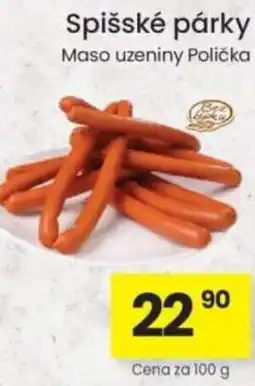 Kubík potraviny Spišské párky nabídka