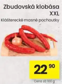 Kubík potraviny Zbudovská klobása XXL nabídka