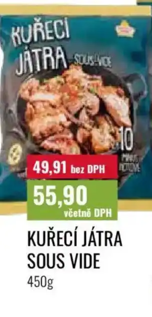 Ratio Kuřecí játra sous vide nabídka