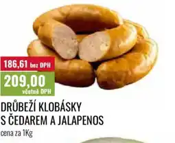 Ratio Drůbeží klobásky s čedarem a jalapenos nabídka