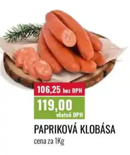 Ratio Papriková klobása nabídka