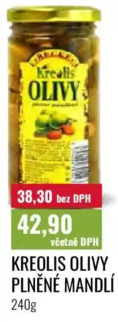Ratio Kreolis olivy plněné mandlí nabídka