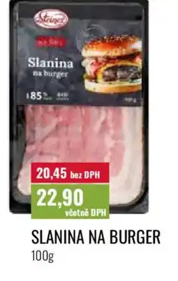 Ratio Slanina na burger nabídka