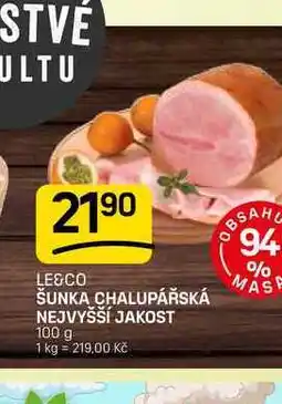 Flop ŠUNKA CHALUPÁŘSKÁ NEJVYŠŠÍ JAKOST nabídka