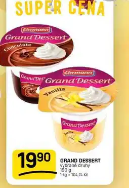Flop GRAND DESSERT vybrané druhy nabídka
