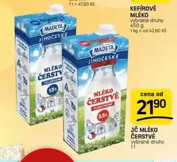 Flop JČ MLÉKO ČERSTVÉ vybrané druhy nabídka