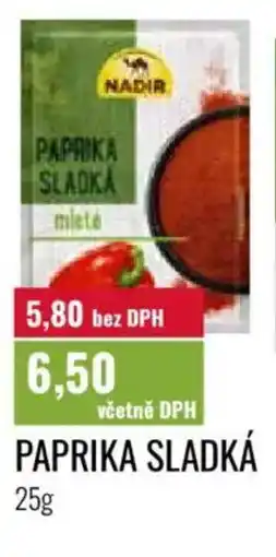 Ratio Nadir Paprika sladká nabídka