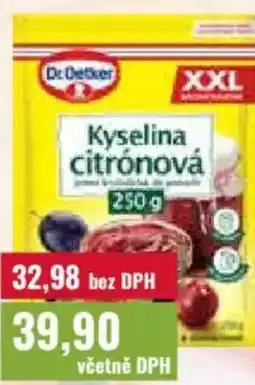 Ratio Dr.Oetker Kyselina citrónová xxl nabídka