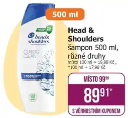 Teta Head & Shoulders šampon 500 ml, různé druhy nabídka