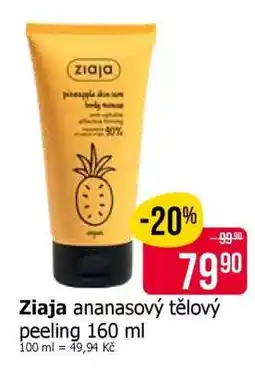 Teta Ziaja ananasový tělový peeling 160 ml nabídka