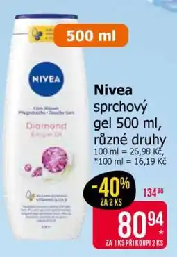 Teta Nivea sprchový gel 500 ml, různé druhy nabídka