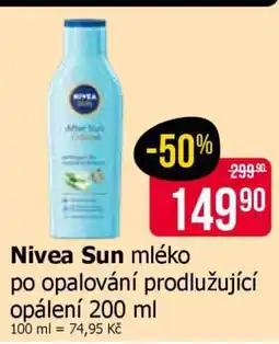 Teta Nivea Sun mléko po opalování prodlužující opálení 200 ml nabídka