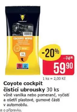 Teta Coyote cockpit čisticí ubrousky 30 ks nabídka
