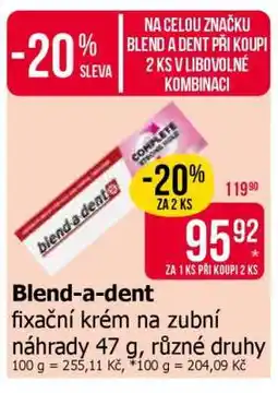 Teta blend-a-dent fixační krém na zubní náhrady 47 g, různé druhy nabídka