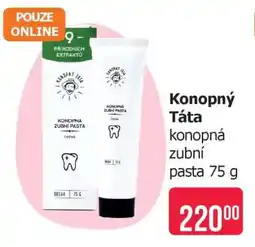 Teta Konopný Táta konopná zubní pasta 75 g nabídka