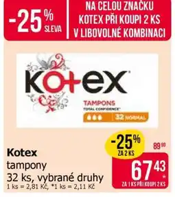 Teta Kotex Tampony nabídka