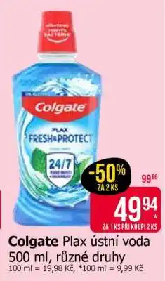 Teta Colgate Plax ústní voda 500 ml, různé druhy nabídka