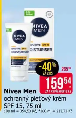 Teta Nivea Men ochranný pleťový krém SPF 15, 75 ml nabídka
