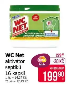 Teta WC Net aktivátor septiků 16 kapslí nabídka