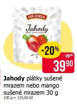 Teta Jahody plátky sušené mrazem nebo mango sušené mrazem 30 g nabídka