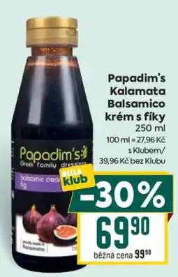Billa Papadim’s Kalamata balsamico krém s fíky nabídka