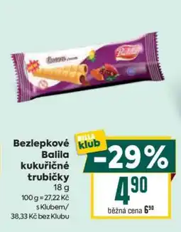 Billa Bezlepkové Balila kukuřičné trubičky nabídka