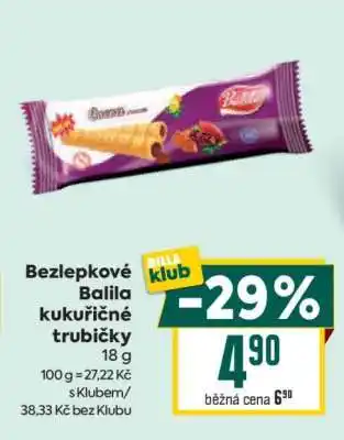 Bezlepkové Balila kukuřičné trubičky