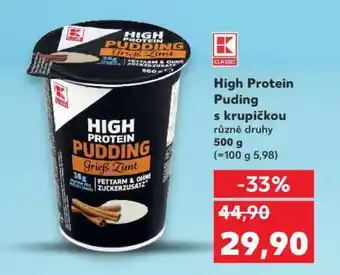 Kaufland High Protein puding/s krupičkou nabídka
