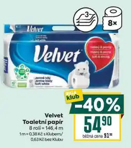 Billa Velvet Toaletní papír nabídka