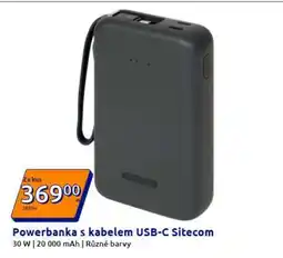Action Powerbanka s kabelem USB-C Sitecom nabídka