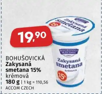 Coop BOHUŠOVICKÁ Zakysaná smetana 15% nabídka